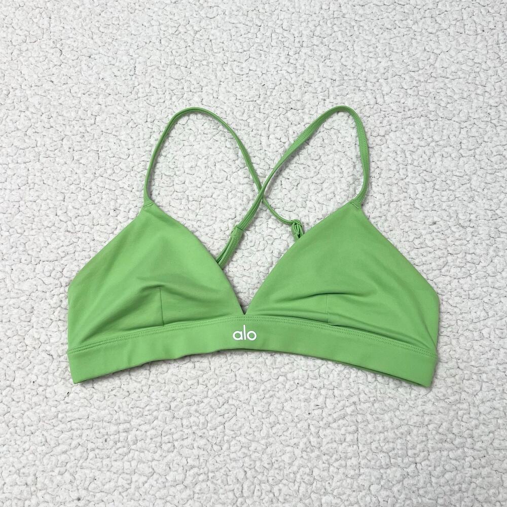 Alo Yoga Splendor Bright Green Sports Bra